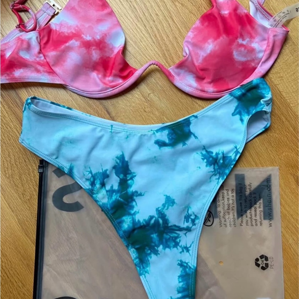 Tie-Dye Bikini Set SHEIN New large